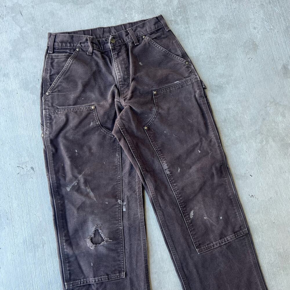 Carhartt brown double knee work wear carpenter pants - Picture 2 of 9